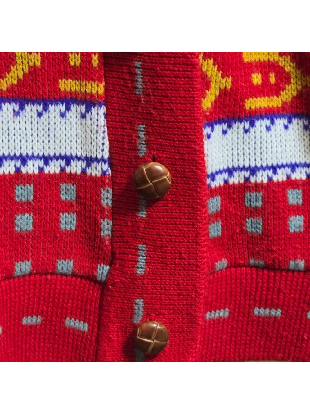 Multicolor Patterned Men's Sweater - Picture 4 of 8